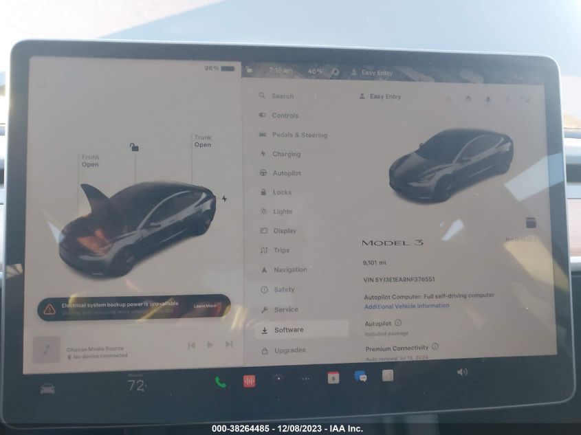 2022 TESLA MODEL 3 REAR-WHEEL DRIVE - 5YJ3E1EA9NF376551