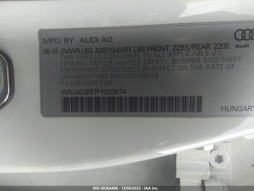 2015 AUDI A3 PREMIUM - WAUACGFF7F1022674