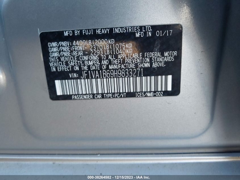 2017 SUBARU WRX - JF1VA1B69H9833271