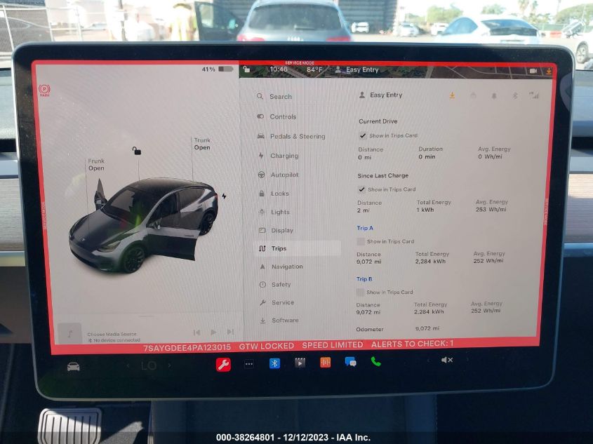 2023 TESLA MODEL Y AWD - 7SAYGDEE4PA123015
