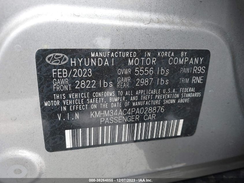 2023 HYUNDAI IONIQ 6 SEL KMHM34AC4PA028876