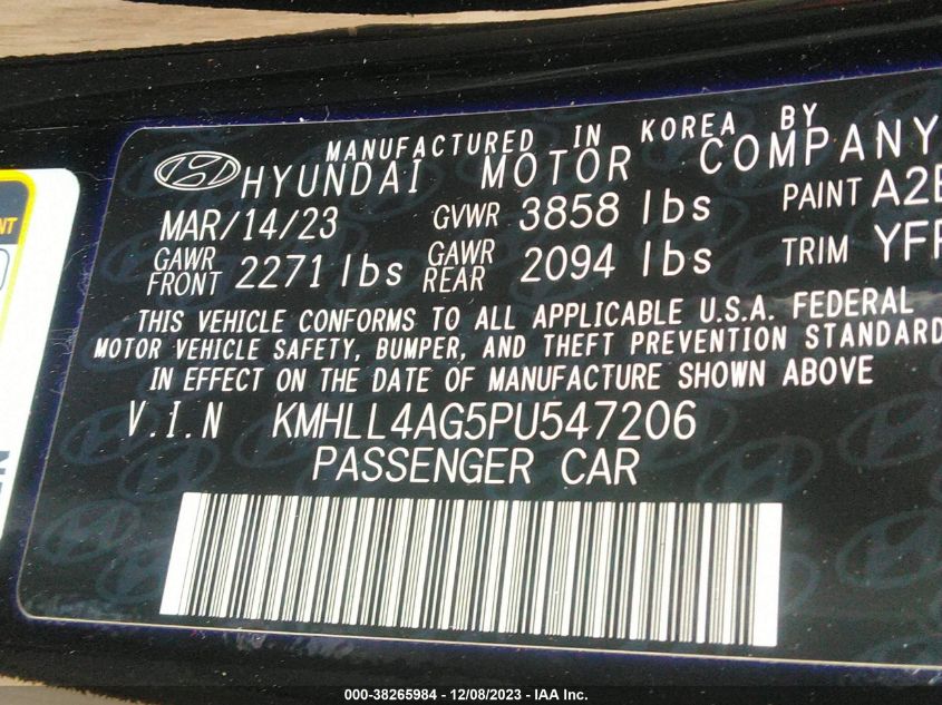2023 HYUNDAI ELANTRA SE - KMHLL4AG5PU547206