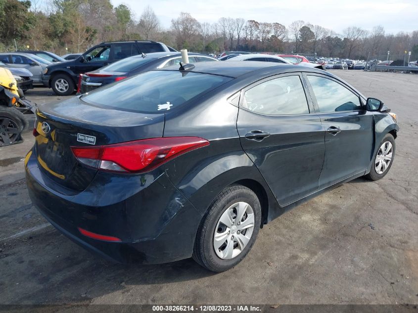 2016 HYUNDAI ELANTRA LIMITED/SE/VALUE EDITION - 5NPDH4AE9G8746911