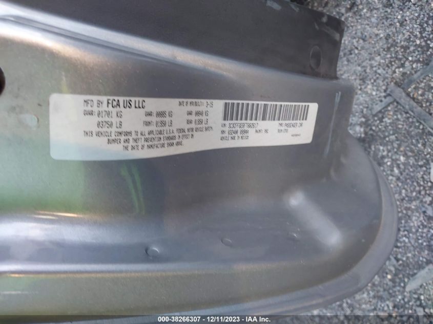2015 FIAT 500E BATTERY ELECTRIC - 3C3CFFGE6FT662617