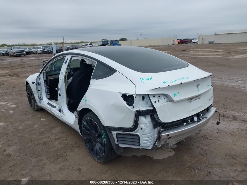 VIN 5YJ3E1EC3NF124666 2022 TESLA MODEL 3 PERFORMANCE DUAL MOTOR ALL-WHEEL DRIVE