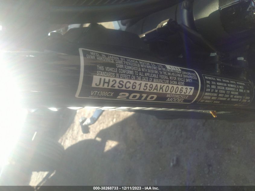 2010 HONDA VT1300 CX - JH2SC6159AK000637