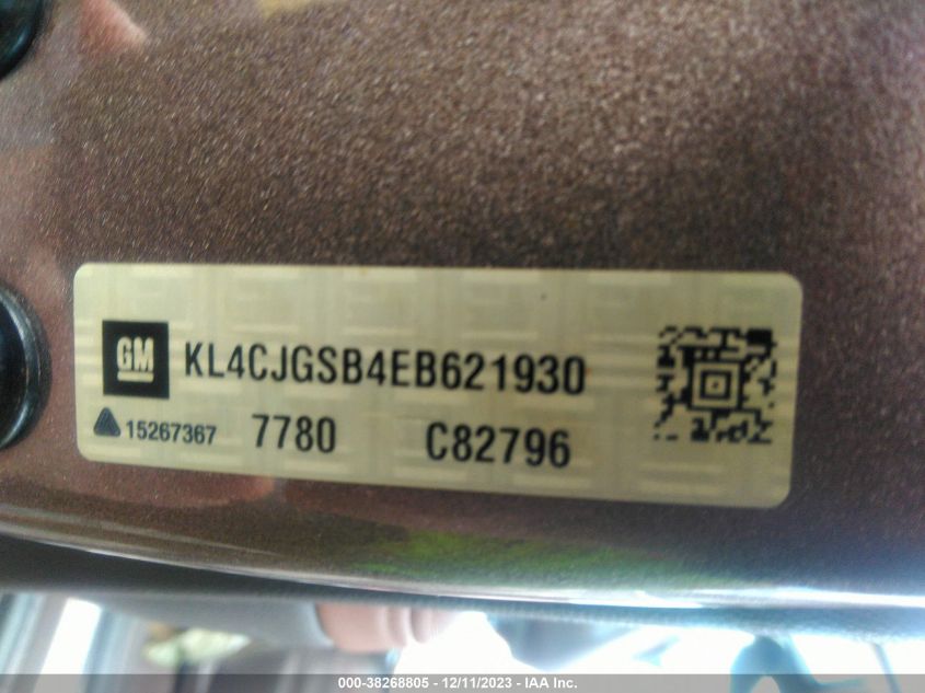 2014 BUICK ENCORE LEATHER - KL4CJGSB4EB621930
