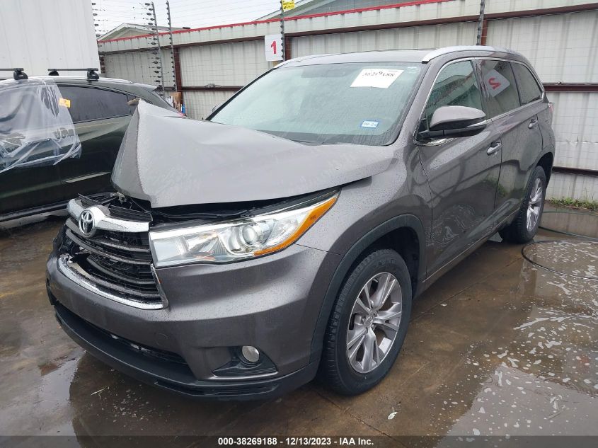 2015 TOYOTA HIGHLANDER XLE V6 - 5TDKKRFH7FS090371