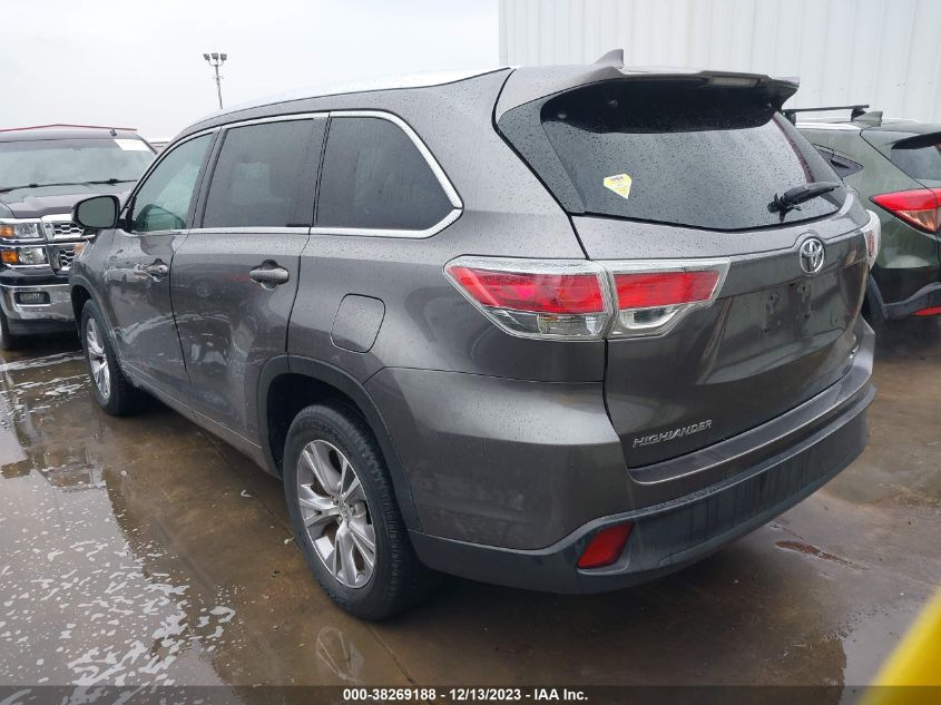 2015 TOYOTA HIGHLANDER XLE V6 - 5TDKKRFH7FS090371