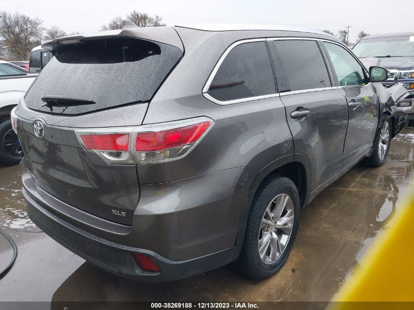 2015 TOYOTA HIGHLANDER XLE V6 - 5TDKKRFH7FS090371