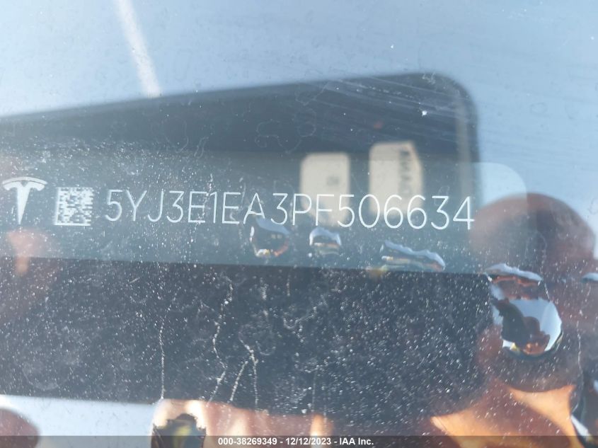 2023 TESLA MODEL 3 - 5YJ3E1EA3PF506634