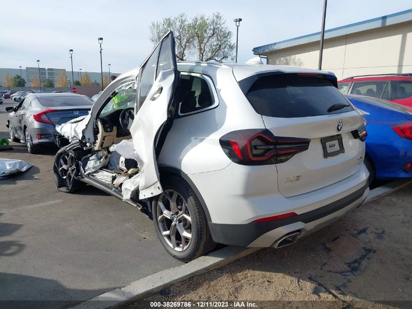 VIN 5UX43DP08N9J20183 2022 BMW X3 SDRIVE30I
