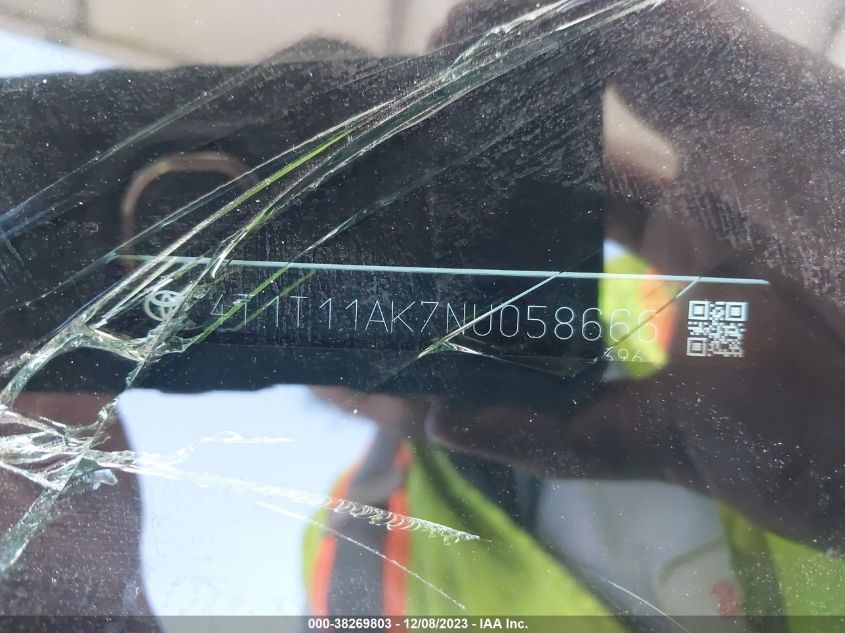 2022 TOYOTA CAMRY SE/NIGHT SHADE - 4T1T11AK7NU058666