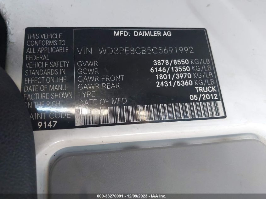 2019 MERCEDES-BENZ SPRINTER 2500 HIGH ROOF V6 - WD4PF1CD2KP085330