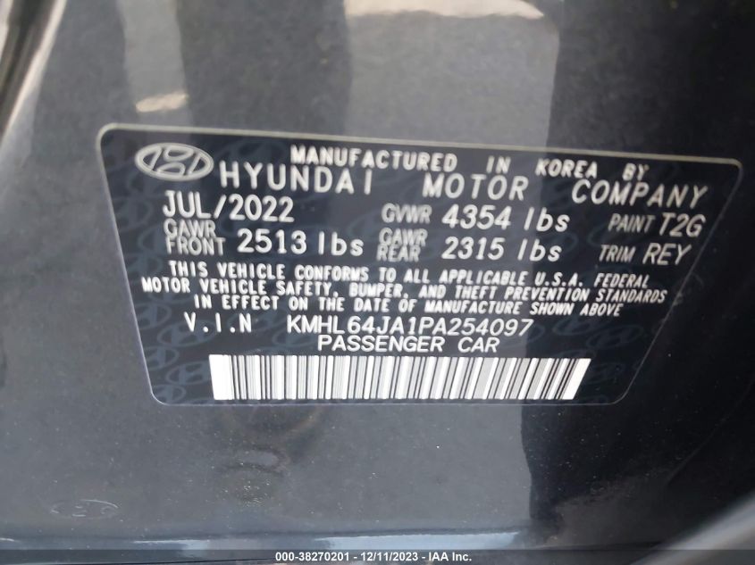 2023 HYUNDAI SONATA SEL - KMHL64JA1PA254097