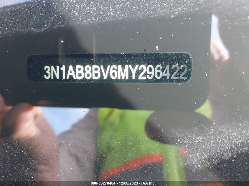 VIN 3N1AB8BV6MY296422 2021 NISSAN SENTRA S
