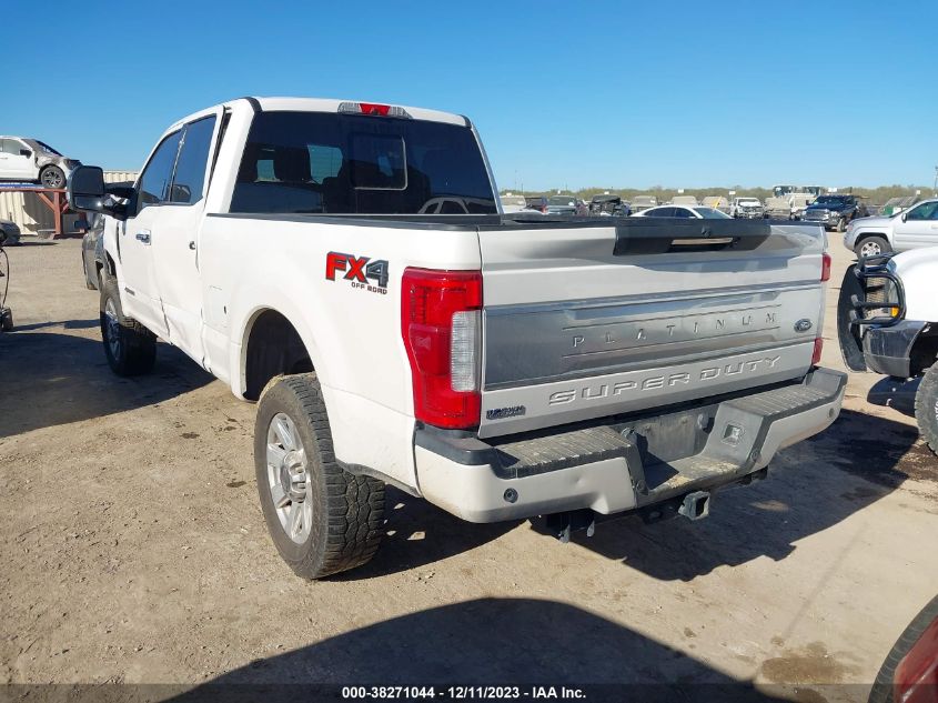 2019 FORD SUPER DUTY F-250 SRW PLATINUM - 1FT7W2BT0KED25883
