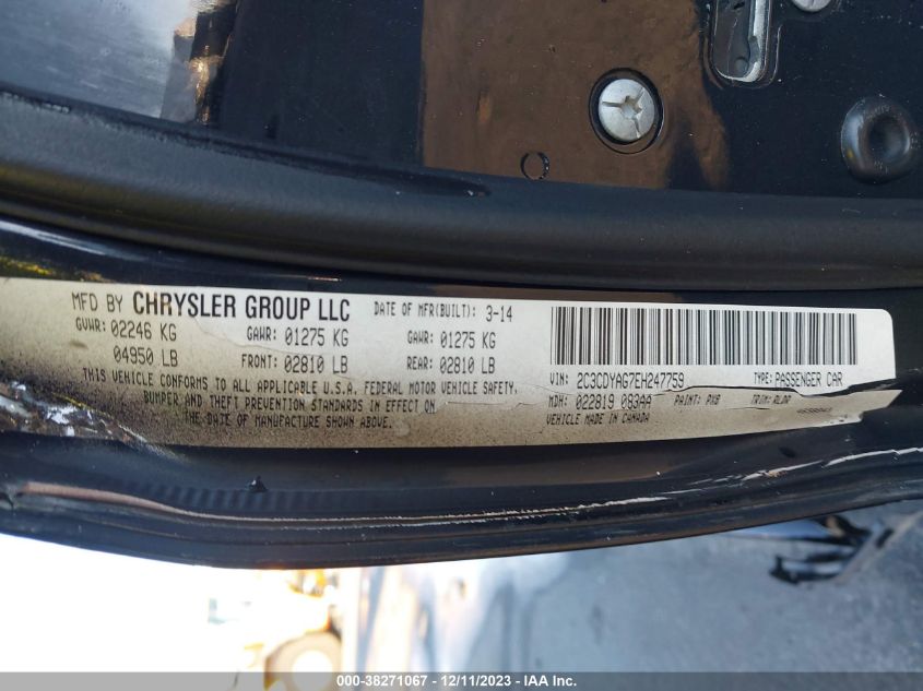 2014 DODGE CHALLENGER SXT - 2C3CDYAG7EH247759