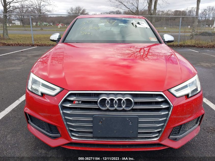 2018 AUDI S4 3.0T PREMIUM PLUS - WAUB4AF4XJA003171
