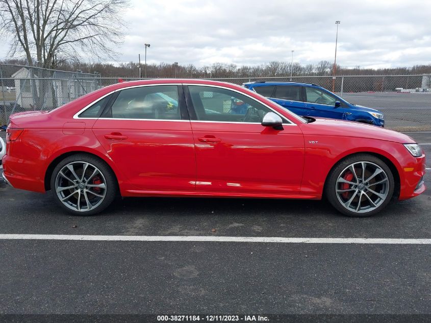 2018 AUDI S4 3.0T PREMIUM PLUS - WAUB4AF4XJA003171