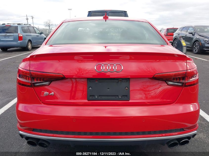 2018 AUDI S4 3.0T PREMIUM PLUS - WAUB4AF4XJA003171