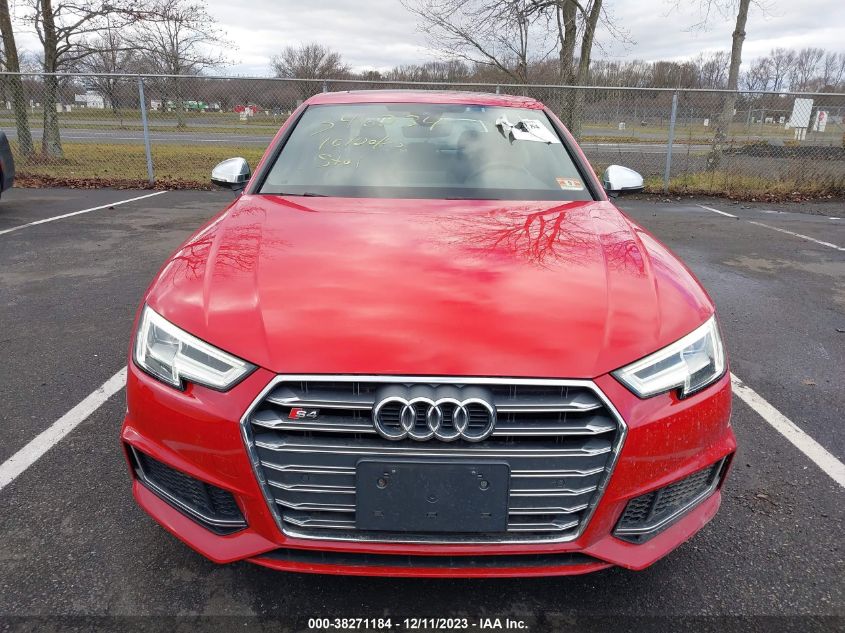 2018 AUDI S4 3.0T PREMIUM PLUS - WAUB4AF4XJA003171