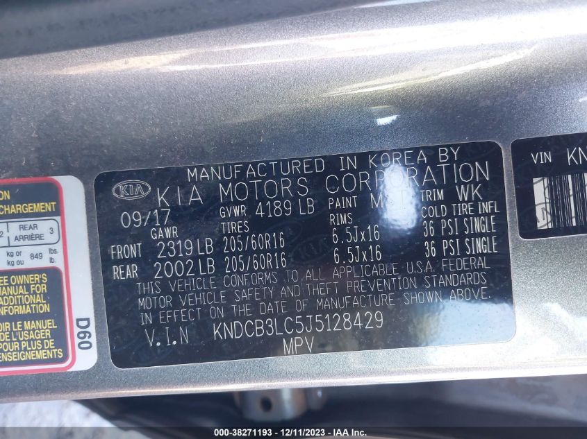 2018 KIA NIRO LX - KNDCB3LC5J5128429