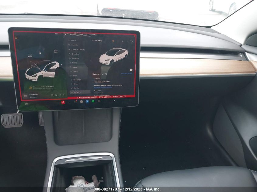 2022 TESLA MODEL 3 REAR-WHEEL DRIVE - 5YJ3E1EA9NF240873