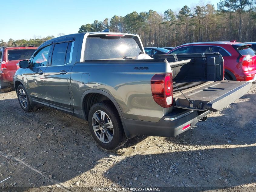 2017 HONDA RIDGELINE RTL-T - 5FPYK2F65HB007275
