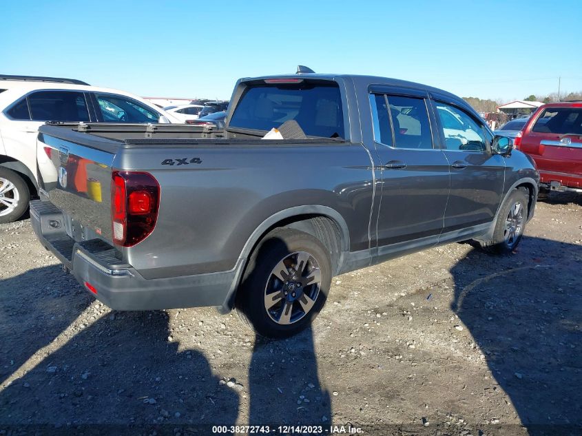 2017 HONDA RIDGELINE RTL-T - 5FPYK2F65HB007275