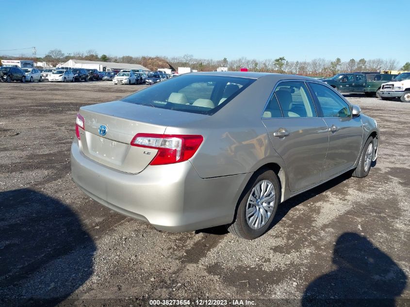 2014 TOYOTA CAMRY HYBRID LE - 4T1BD1FK1EU105329