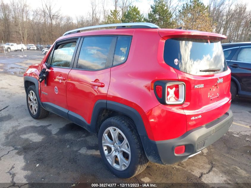 2016 JEEP RENEGADE LIMITED - ZACCJBDT5GPD11180