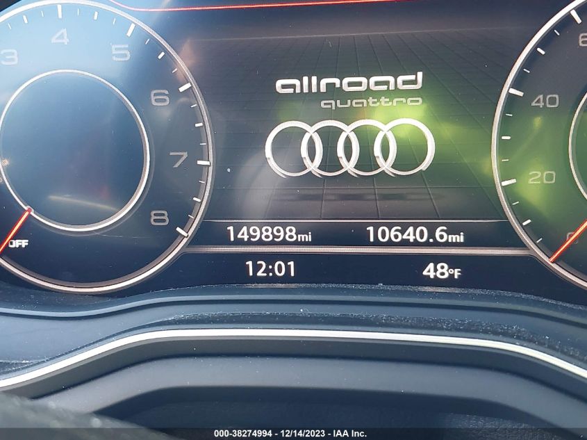 2017 AUDI A4 ALLROAD 2.0T PREMIUM WA18NAF42HA162989