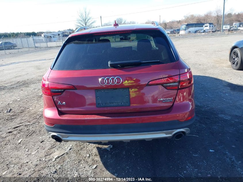 2017 AUDI A4 ALLROAD 2.0T PREMIUM WA18NAF42HA162989