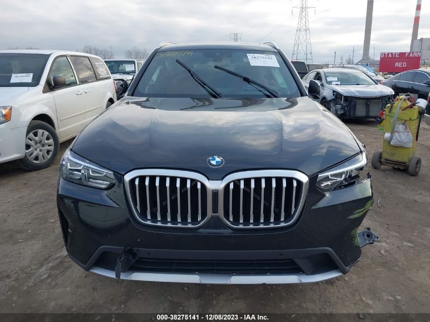 2022 BMW X3 XDRIVE30I - 5UX53DP02N9N37142