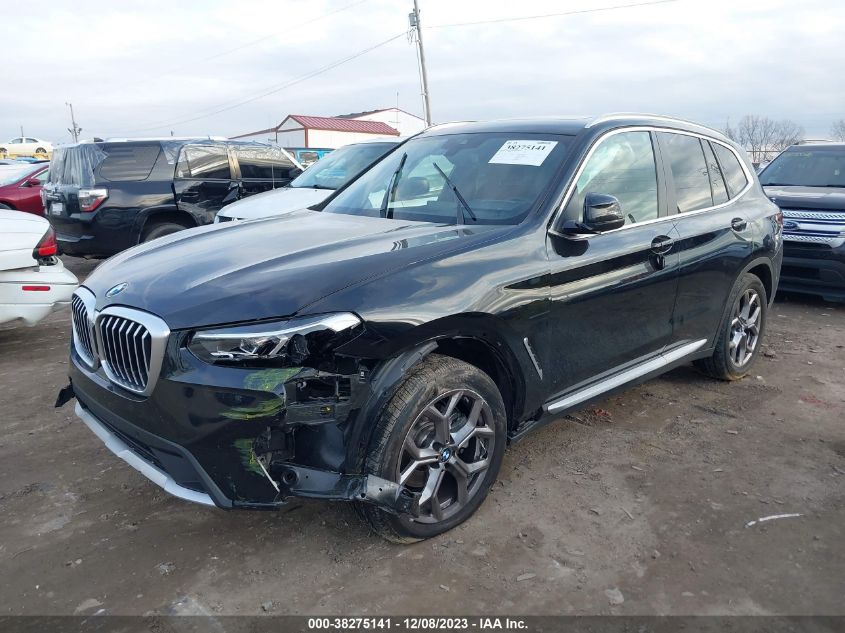 2022 BMW X3 XDRIVE30I - 5UX53DP02N9N37142