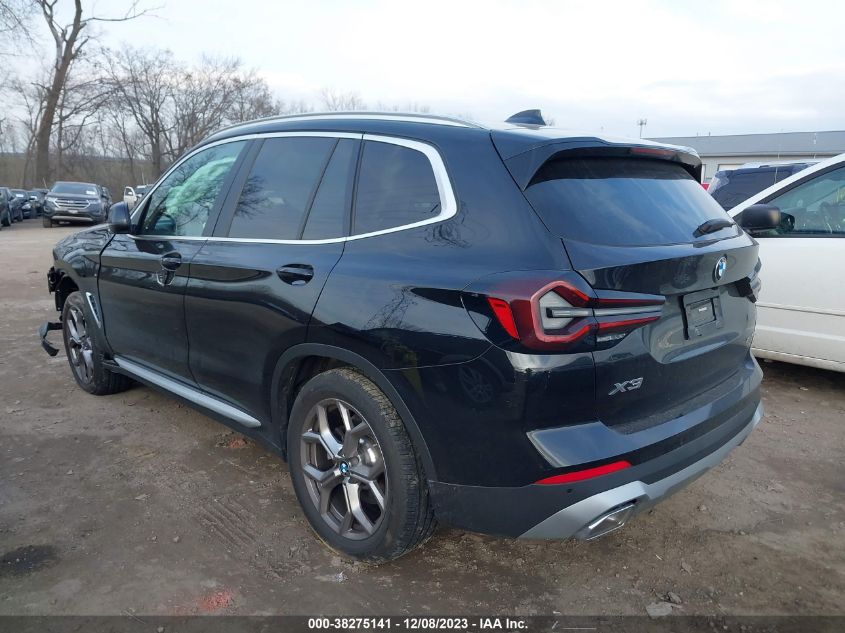 2022 BMW X3 XDRIVE30I - 5UX53DP02N9N37142