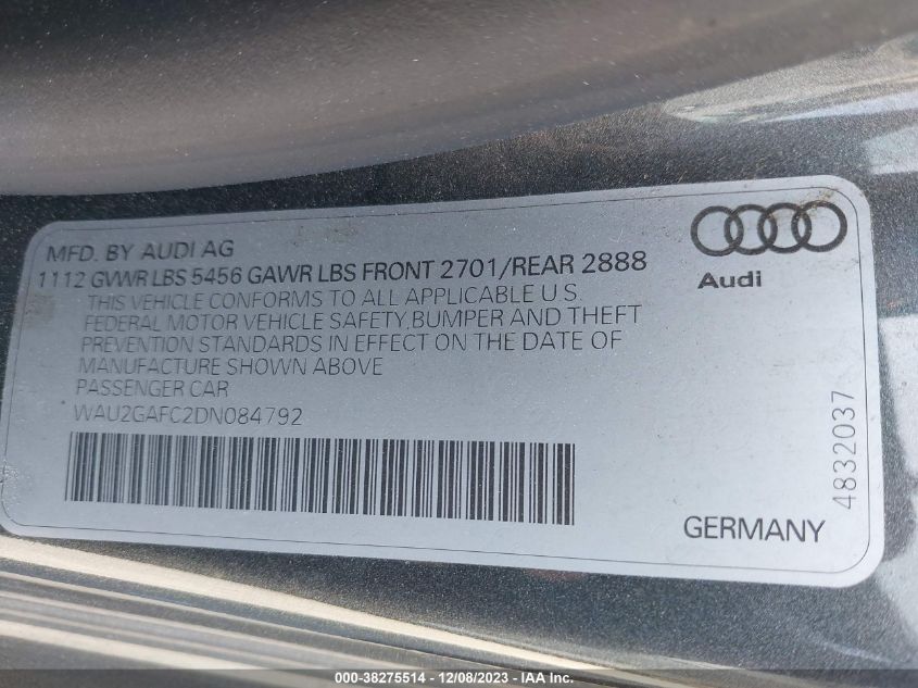 2013 AUDI A7 3.0 PRESTIGE - WAU2GAFC2DN084792