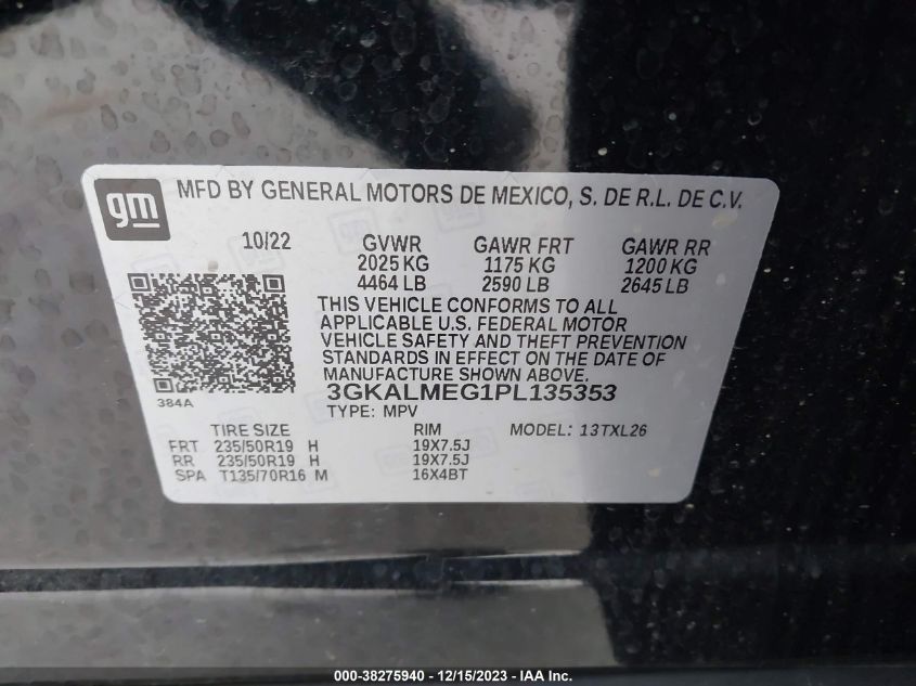 2023 GMC TERRAIN FWD SLE - 3GKALMEG1PL135353
