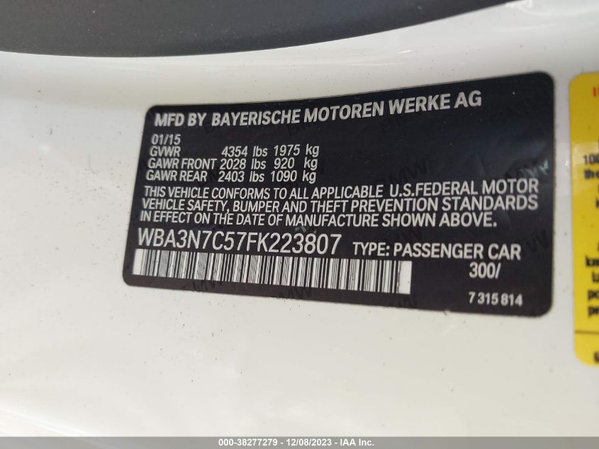 2015 BMW 428I - WBA3N7C57FK223807