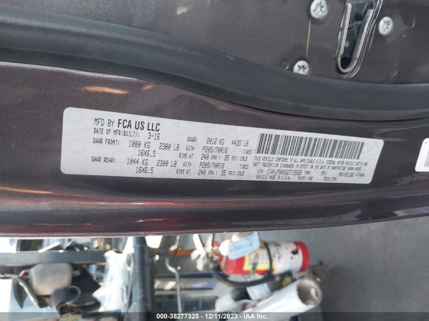 2016 JEEP PATRIOT SPORT - 1C4NJPBA5GD719569