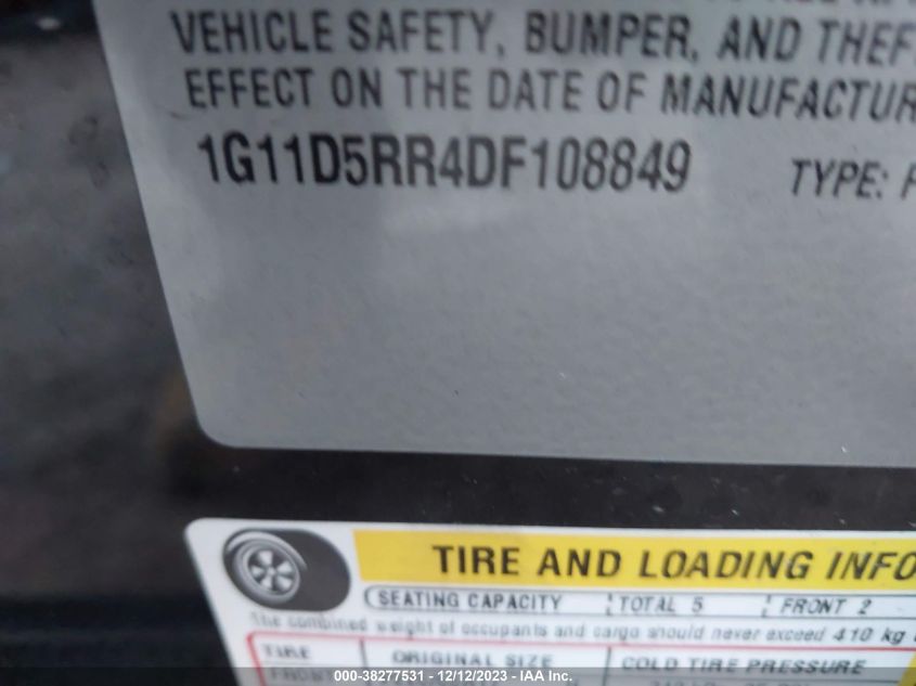 2013 CHEVROLET MALIBU 1LT - 1G11D5RR4DF108849
