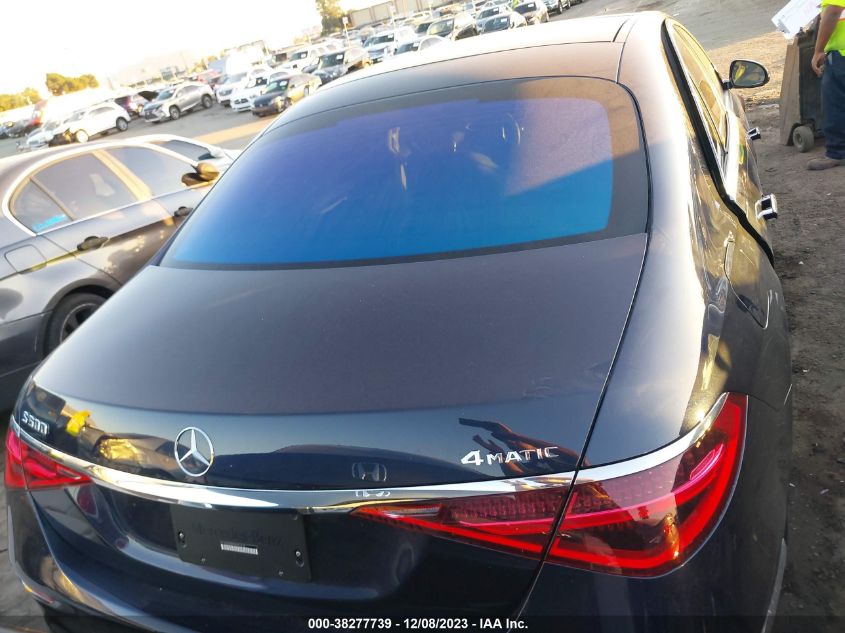 2022 MERCEDES-BENZ S-CLASS S 500 W1K6G6DB9NA091619