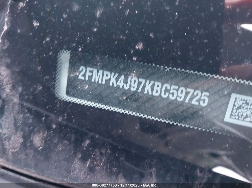 2019 FORD EDGE SEL - 2FMPK4J97KBC59725