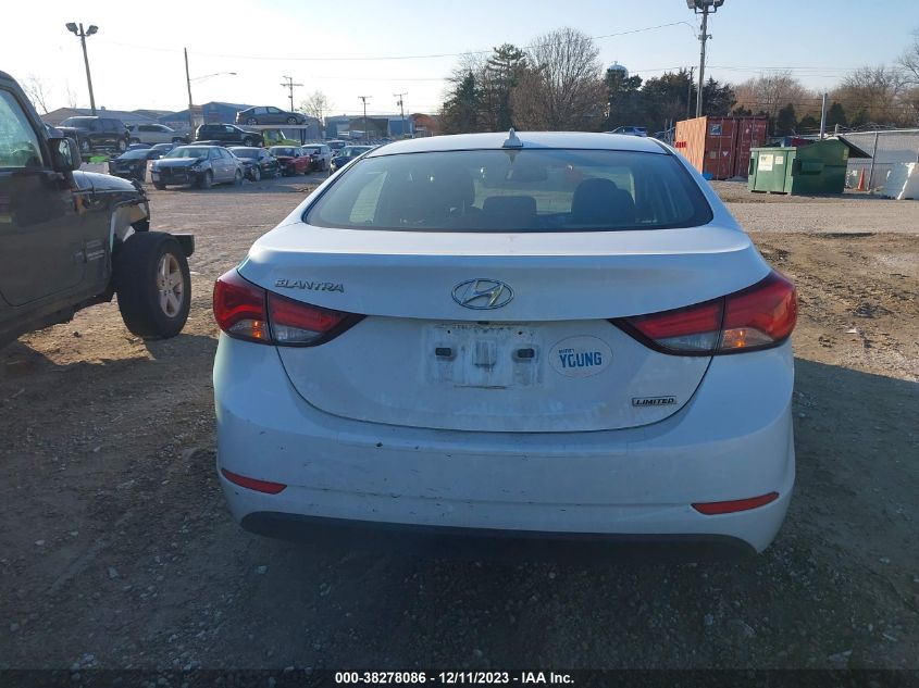2016 HYUNDAI ELANTRA LIMITED - 5NPDH4AE0GH711464