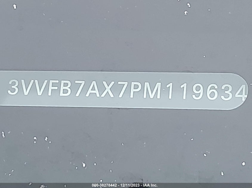 VIN 3VVFB7AX7PM119634 2023 VOLKSWAGEN TIGUAN 2.0T S