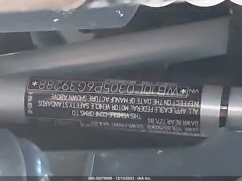 2023 BMW R 1250 RT WB10L0305P6G39288
