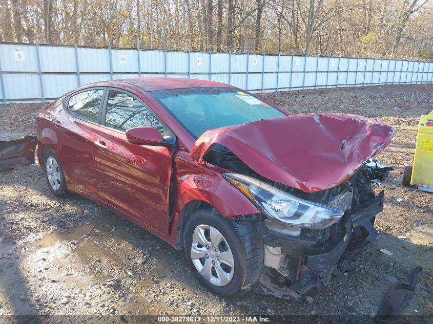 2016 HYUNDAI ELANTRA SE - 5NPDH4AE0GH704014