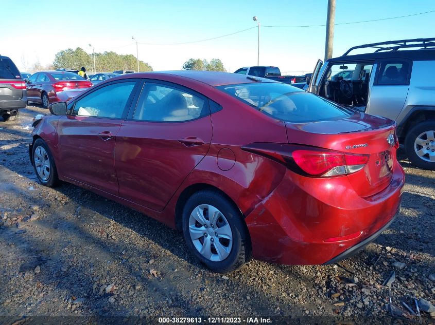 2016 HYUNDAI ELANTRA SE - 5NPDH4AE0GH704014