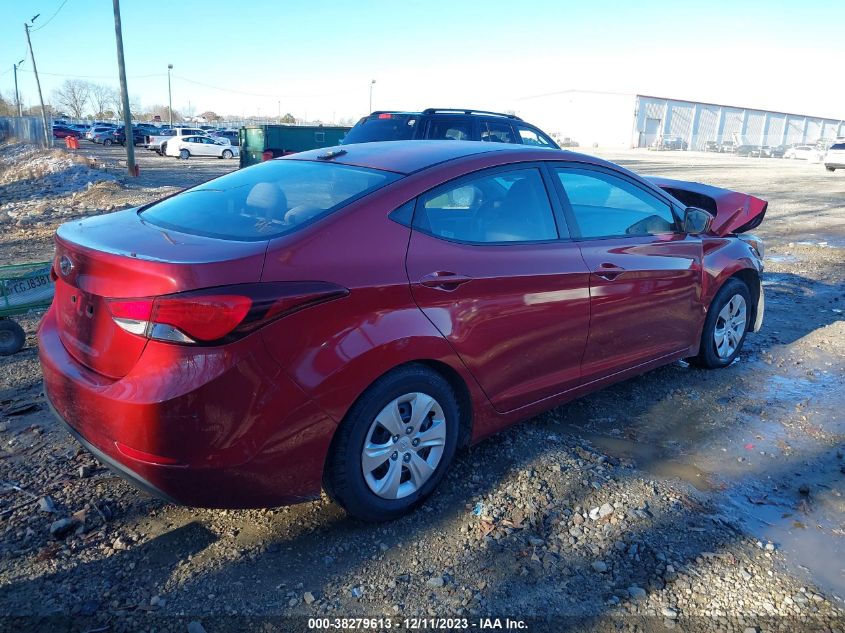2016 HYUNDAI ELANTRA SE - 5NPDH4AE0GH704014